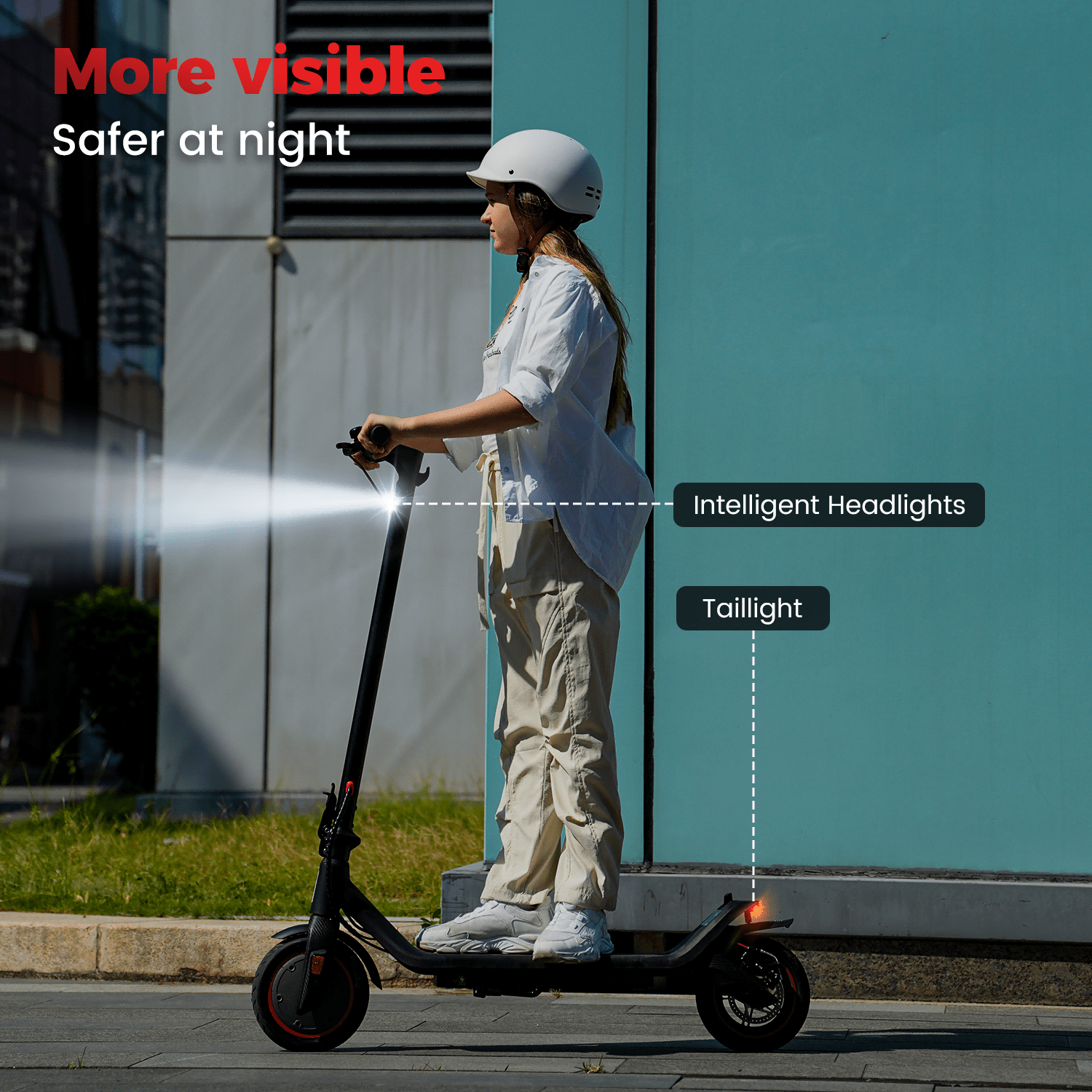 20 range 350w electric scooter 15 6 mph 8 5 pneumatic road tires dual braking system and wide pedal folding commuter electric scooter for adults i8l details 4