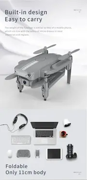 s17 foldable drone:dual camera, s17 foldable drone dual camera vr 3d led light obstacle avoidance gesture talking photo more plus carrying bag details 5