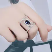 personality eye shaped zircon ring luxury birthstone exquisite jewelry for women girls unique gift details 1