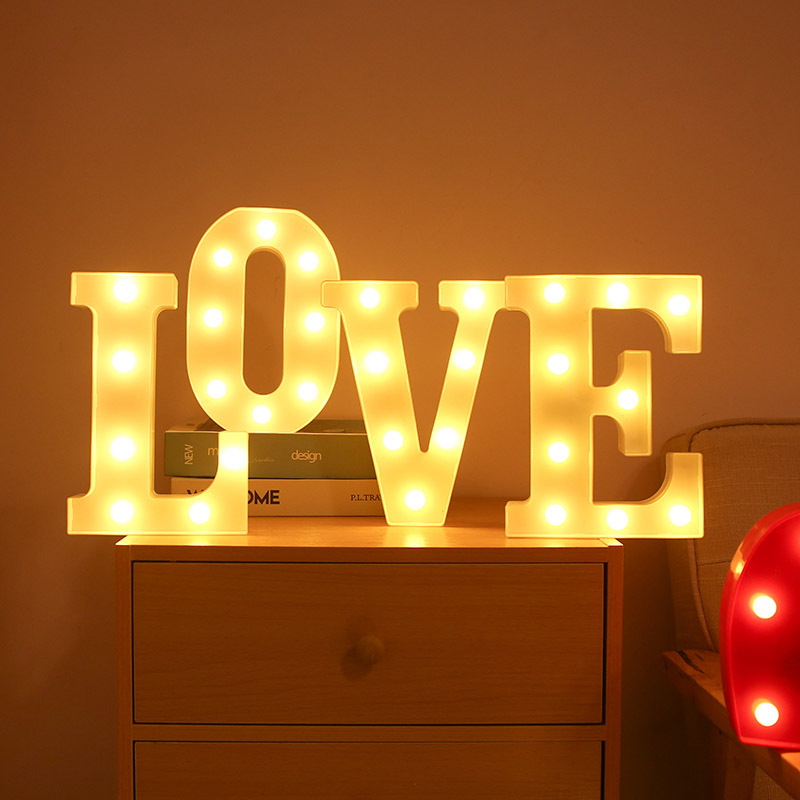 1pc english led letter lights proposal birthday decorations holiday party decorations interior room decorations store decorations outdoor party valentines day decoration details 7