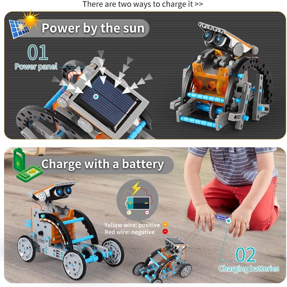 12 in 1 stem solar robot kit educational science experiment set perfect gift for kids boys girls christmas and halloween gift thanksgiving gift details 5
