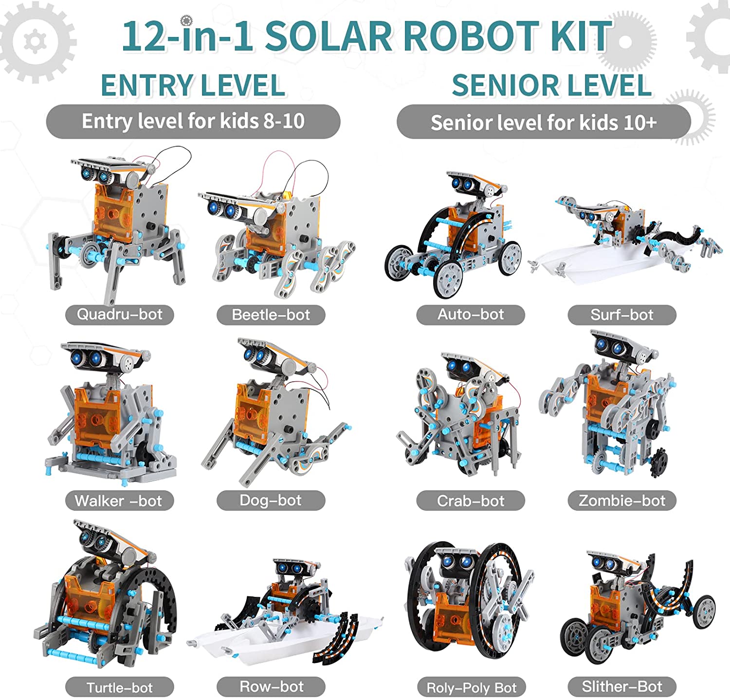 12 in 1 stem solar robot kit educational science experiment set perfect gift for kids boys girls christmas and halloween gift thanksgiving gift details 6