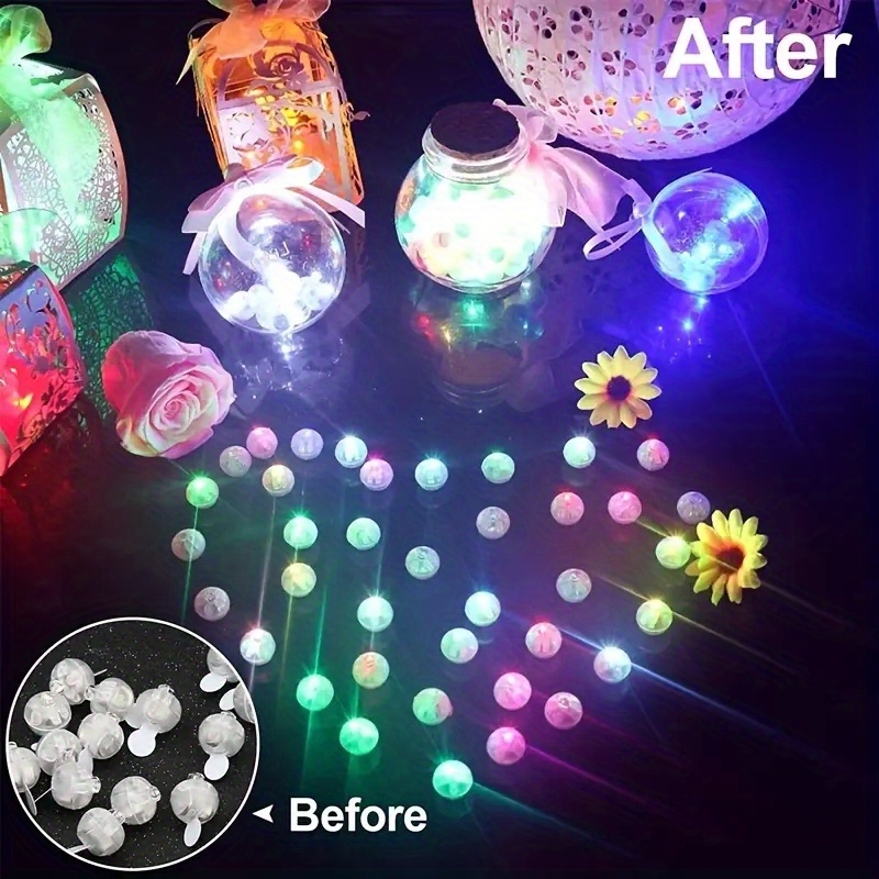 200pcs 10 color waterproof mini led lights led balloons light up balloons for party decorations neon party lights for paper lantern easter eggs birthday party wedding halloween christmas decoration details 5