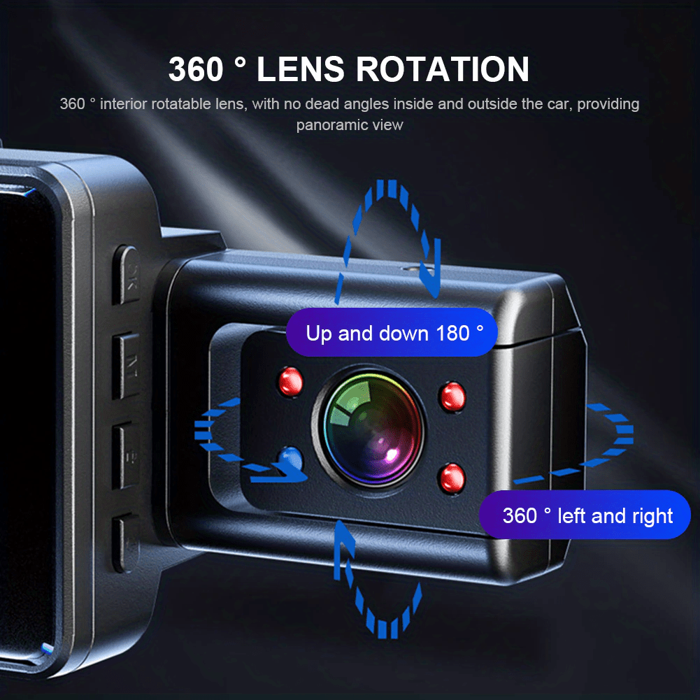 dual lens dash cam get crisp 1080p video recording day night 3 16 wide angle view details 1