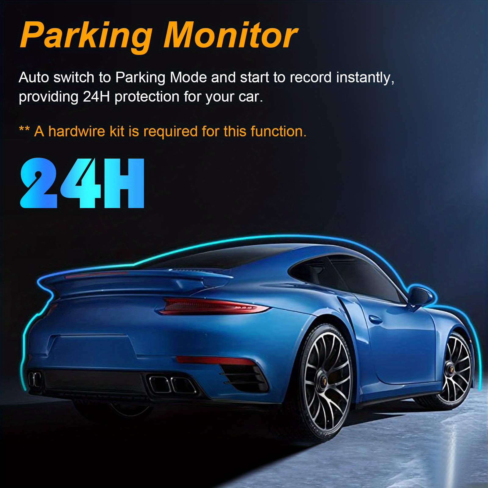 dash camera front and inside 3 16inch dash cam 1080p g sensor hd night vision loop recording wide angle car dvr blue photodiode position is random details 2