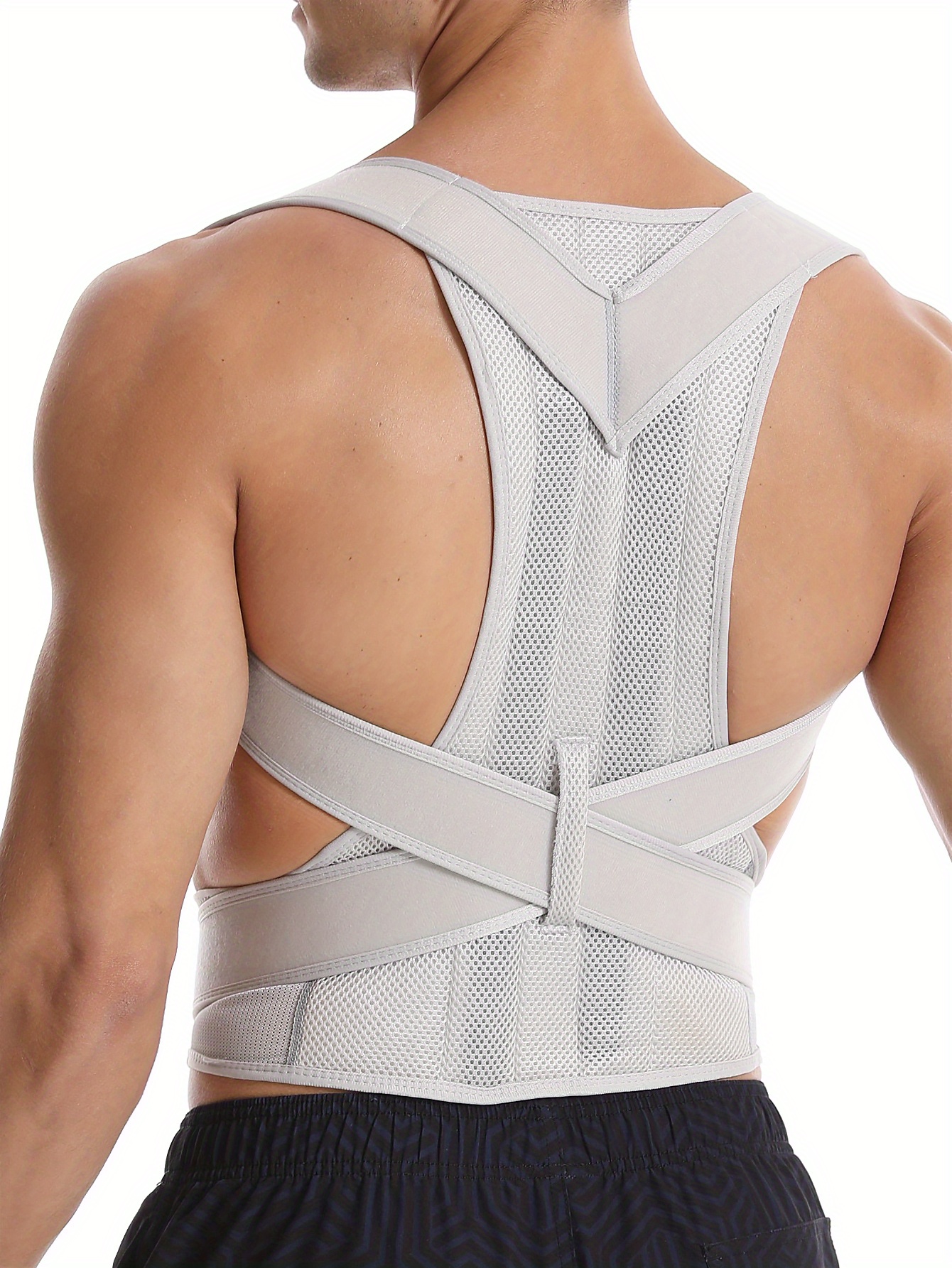 1pc posture corrector back posture brace for men women clavicle support stop slouching and hunching adjustable back trainer details 6