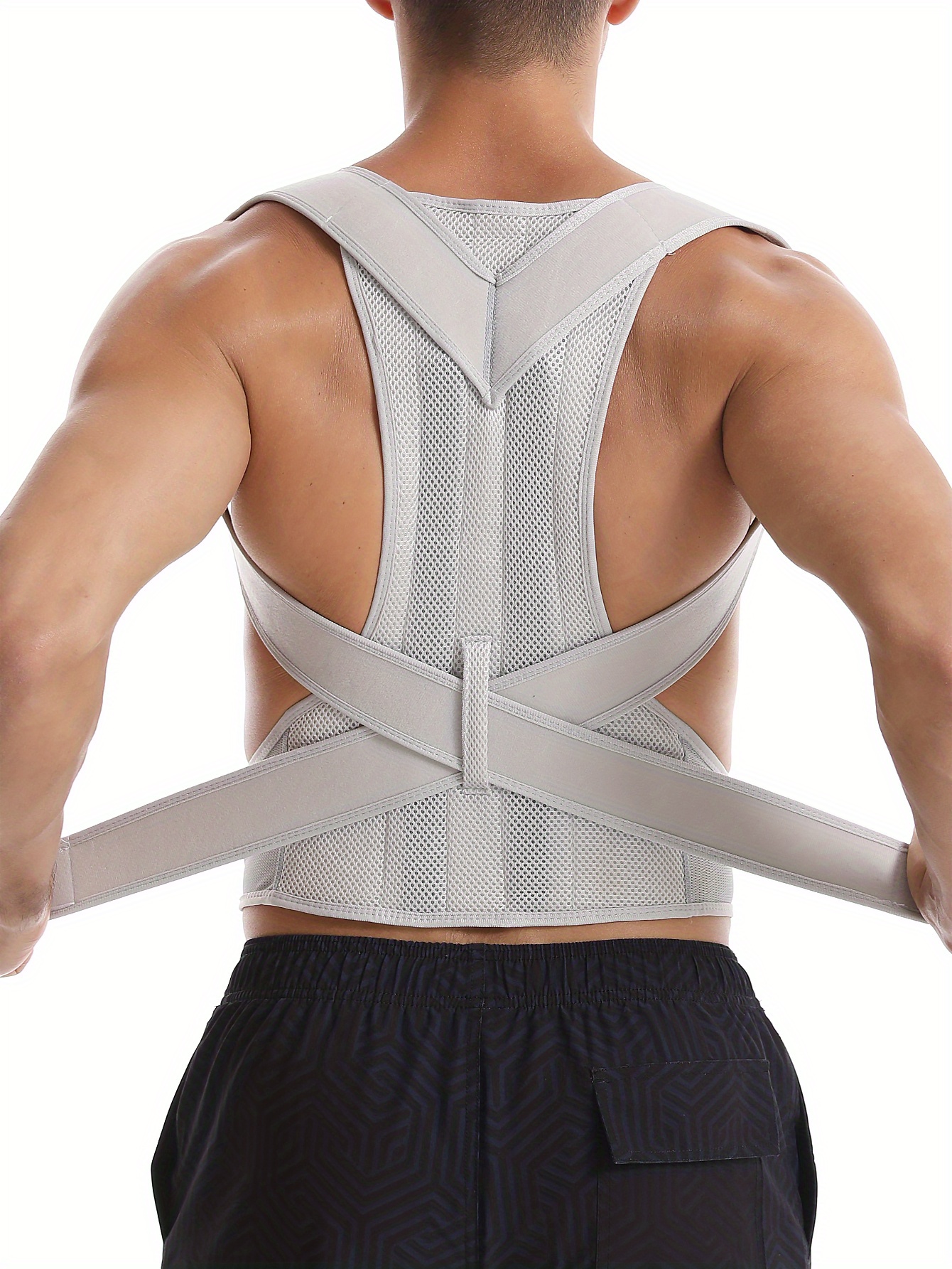 1pc posture corrector back posture brace for men women clavicle support stop slouching and hunching adjustable back trainer details 3