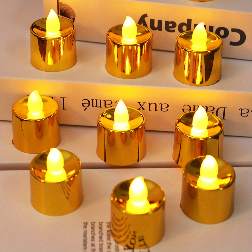 6pcs flameless tea lights led candle lights battery powered candle lights for wedding party dating festival christmas decor valentines day mothers day decoration details 12
