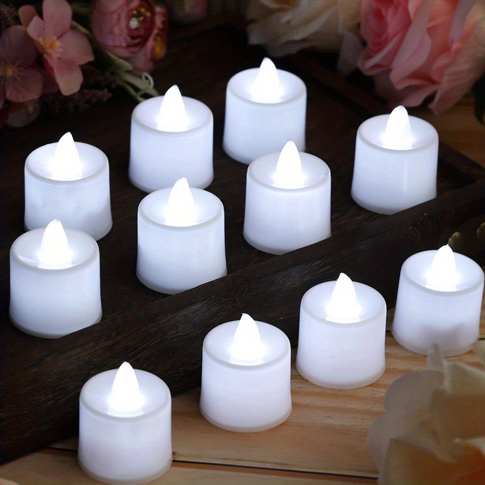 6pcs flameless tea lights led candle lights battery powered candle lights for wedding party dating festival christmas decor valentines day mothers day decoration details 10
