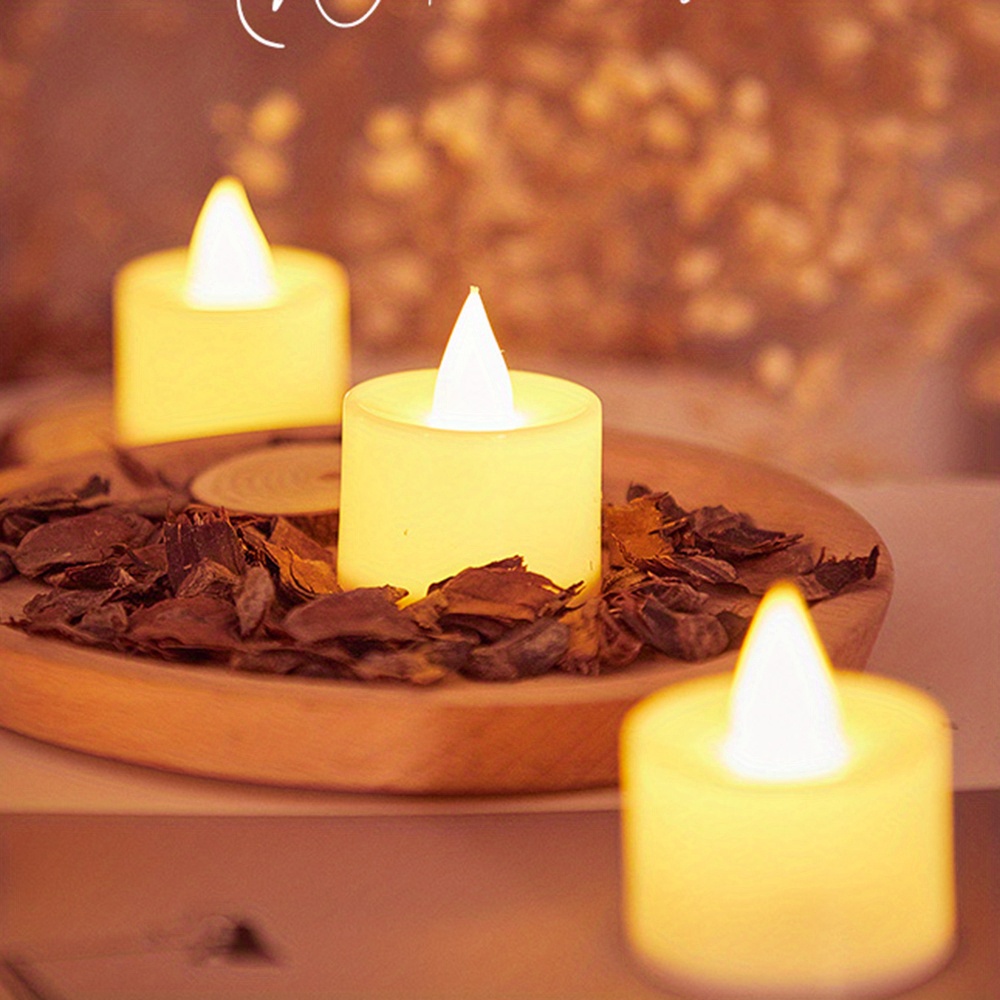 6pcs flameless tea lights led candle lights battery powered candle lights for wedding party dating festival christmas decor valentines day mothers day decoration details 3
