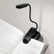 1pc clip on book light battery powered flexible hose table lamp desktop small reading lamp portable small night light for room decor details 2