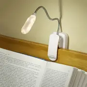 1pc clip on book light battery powered flexible hose table lamp desktop small reading lamp portable small night light for room decor details 7