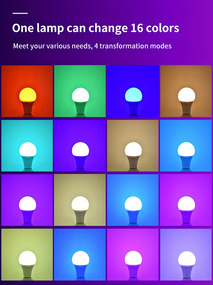 transform your home with a 1pc rgb led light bulb color changing dimmable perfect for parties details 1