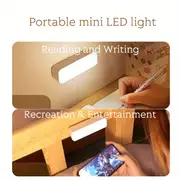 wall mounted reading light stick on bunk bed lamp dimmable lights magnetic mounted under cabinet lighting rechargeable battery operated wireless led closet kitchen portable makeup mirror light details 4