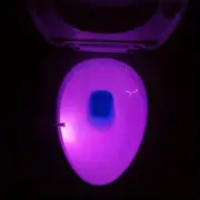 1pc toilet night light motion sensor 8 color changing toilet bowl light led nightlight for bathroom decor bathroom accessories details 3