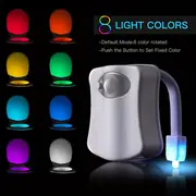 1pc toilet night light motion sensor 8 color changing toilet bowl light led nightlight for bathroom decor bathroom accessories details 1