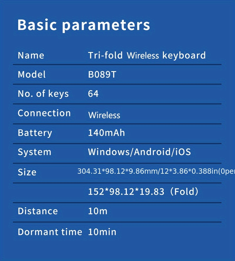 compact convenient foldable bt keyboard with touchpad 3 device support for business travel details 8