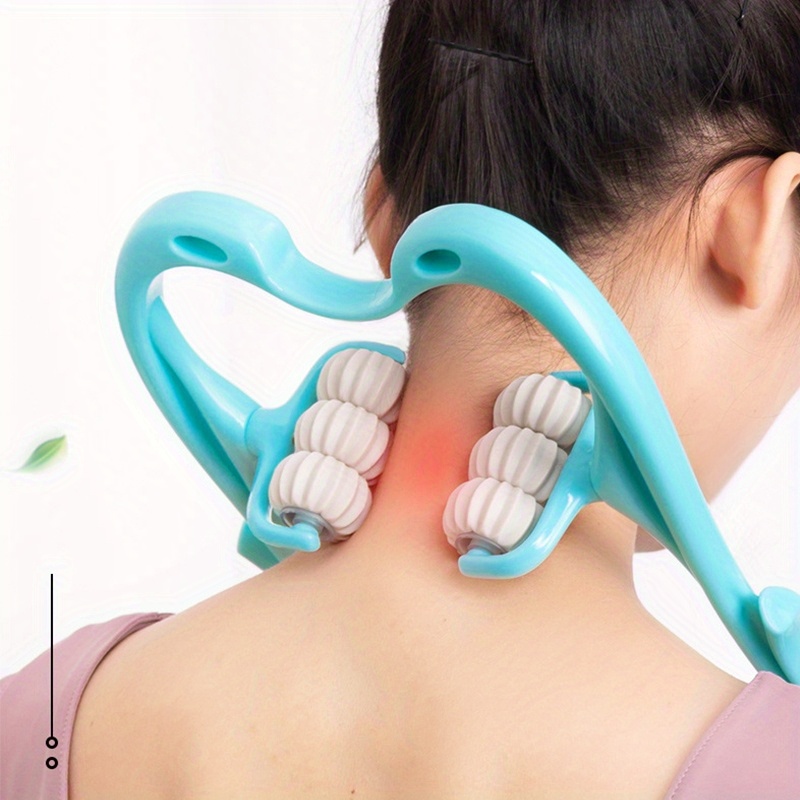 1pc cervical spine massager portable home multifunction kneading rolling ball manual clip neck shoulder neck massage shoulder massage plastic pressure point therapy neck massager relief hand rolling neck massager for neck shoulder trigger point details 2