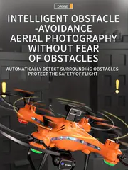 drone with dual camera body lighting design obstacle avoidance optical flow positioning aircraft best toys gift for adults kids boys details 2