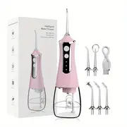 electric water flosser home portable flosser usb rechargeable scaler large capacity teeth cleaner dental instrument with 5 nozzles details 8