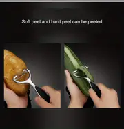 1pc fruit peeler vegetable peeler creative peeler metal peeler potato peeler kitchen peeler melon planer reusable pear peeler carrots peelers kitchen tools kitchen stuff kitchen gadgets kitchen accessories details 2