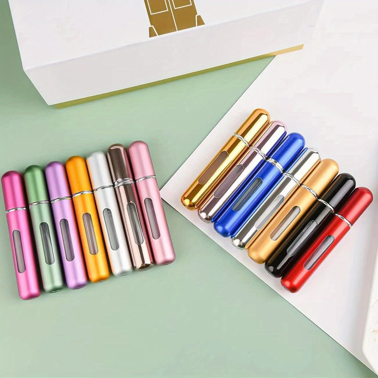 mini portable refillable perfume aluminum   spray cosmetic bottle travel dispenser bottle atomizer perfume bottle for car details 2