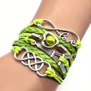 1pc fashionable and vintage handwoven bracelet with heart and tower pattern for men and women details 5