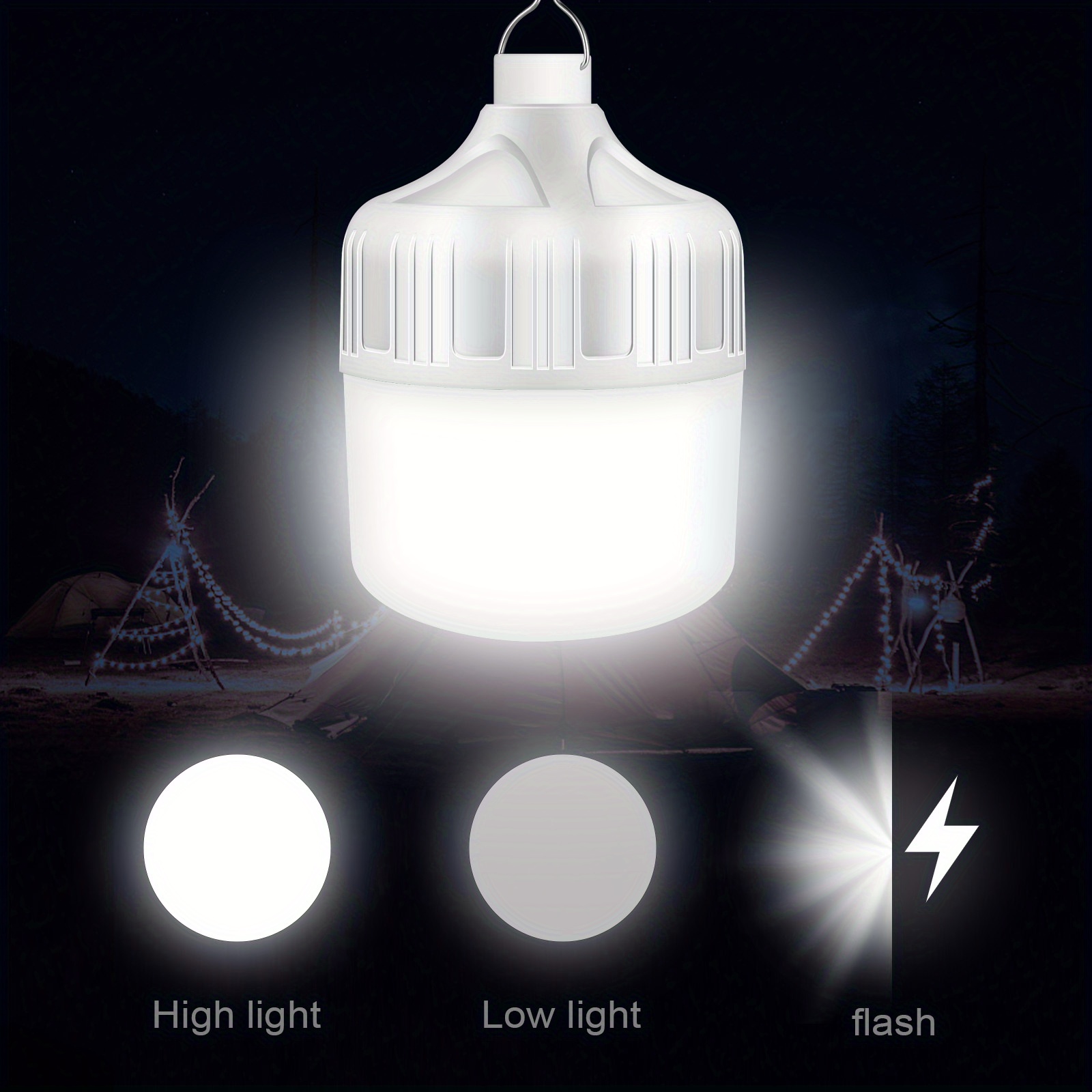 1pc super bright usb rechargeable led tent light perfect for outdoor emergencies camping hiking fishing details 4