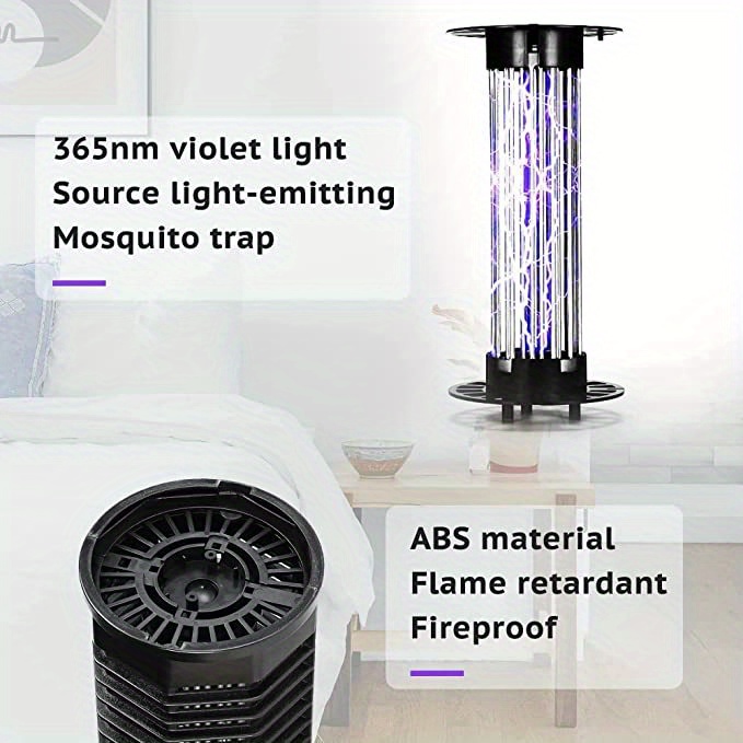 1pc bug zapper electric fly swatter mosquito zapper outdoor indoor waterproof fly zapper mosquito trap mosquito killer for home patio back pest control details 5