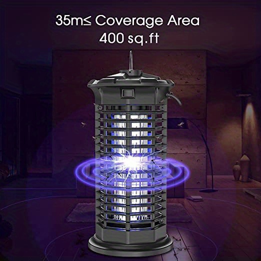 1pc bug zapper electric fly swatter mosquito zapper outdoor indoor waterproof fly zapper mosquito trap mosquito killer for home patio back pest control details 3