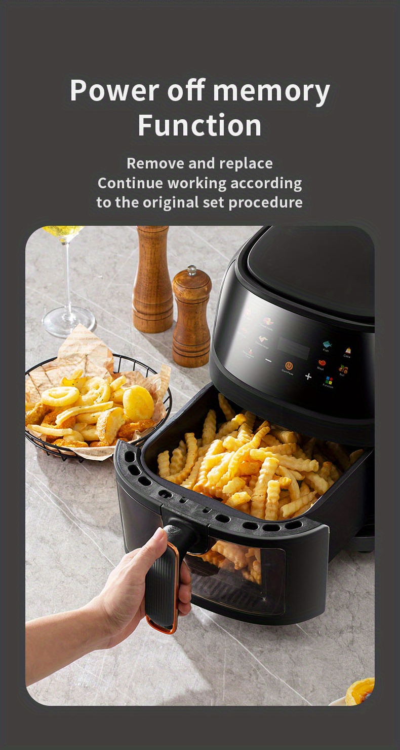 large capacity air fryer color touch screen perfect french details 11