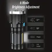 multifunctional led display flashlight 4 modes brightness adjustable for outdoor emergency use details 4