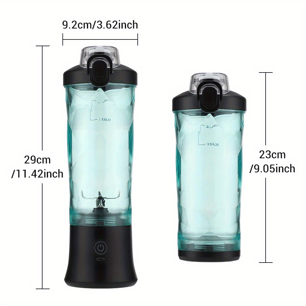 600ml wireless portable blender bottle electric juicer for fresh juice smoothies and citrus mixer and squeezer in one details 9