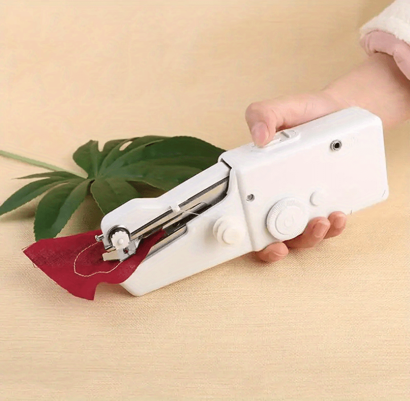 1pc mini portable handheld sewing machine cordless electric sewing machine set home sewing quick repair children diy clothes sewing machine details 3