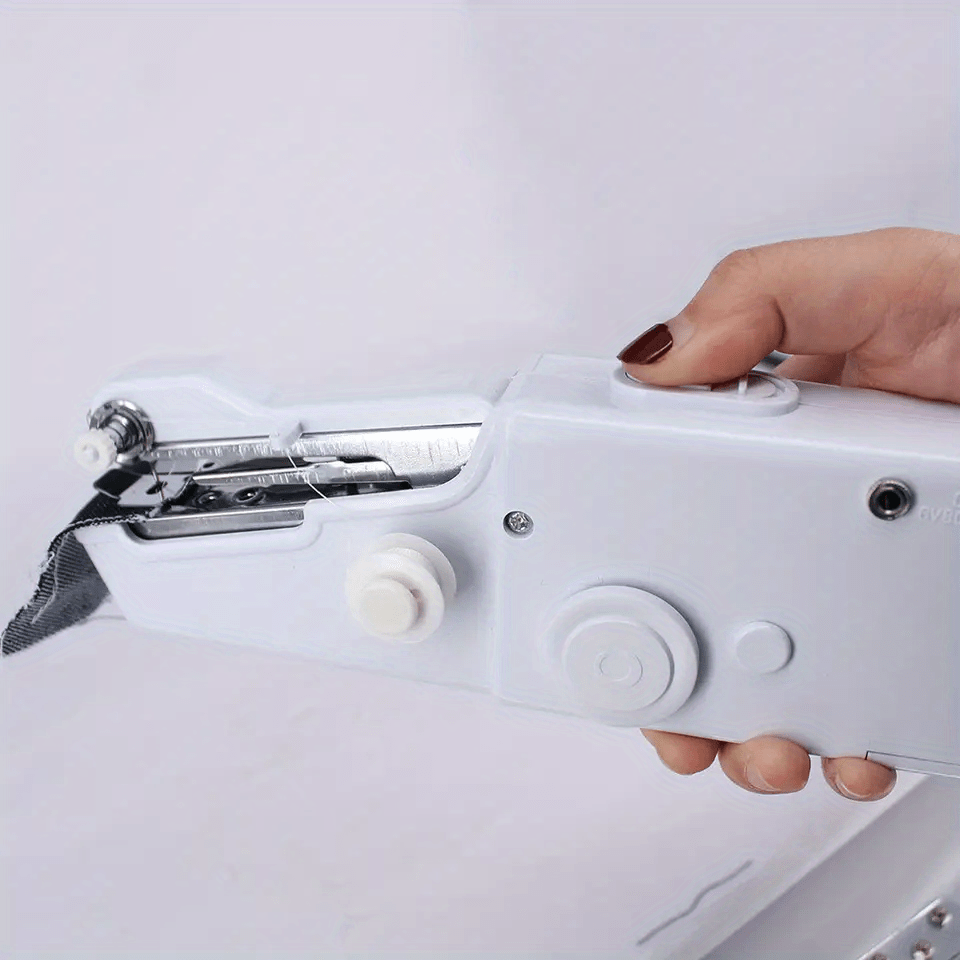 1pc mini portable handheld sewing machine cordless electric sewing machine set home sewing quick repair children diy clothes sewing machine details 1