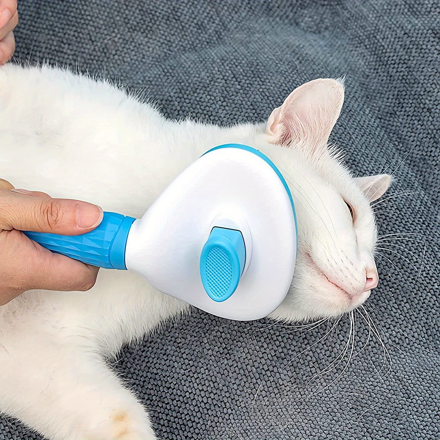 self cleaning slicker brush dog cat bunny pet grooming shedding brush easy to remove loose undercoat pet massaging tool suitable for pets with long or short hair details 2