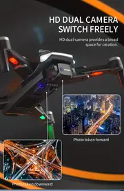 x25 large gps intelligent obstacle avoidance hd dual camera folding drone intelligent return app control one click landing palm control gps following surround flight vr mode details 5