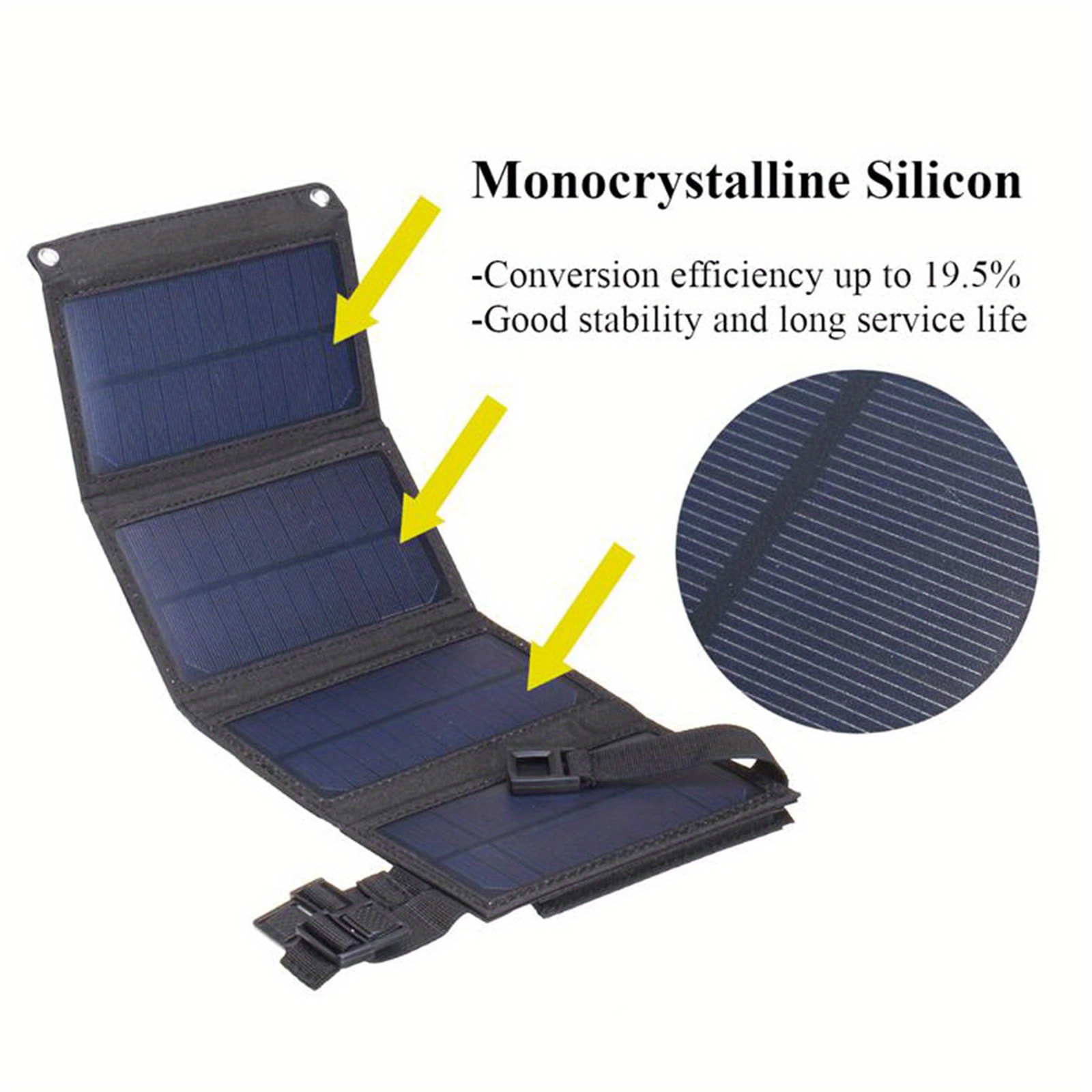 charge your phone anywhere with this portable waterproof usb solar panel details 4