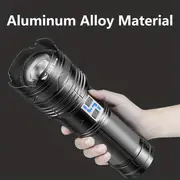 1pc rechargeable led flashlight super bright zoomable waterproof flashlight with batteries included 6 lighting modes powerful handheld flashlight for camping emergencies details 8