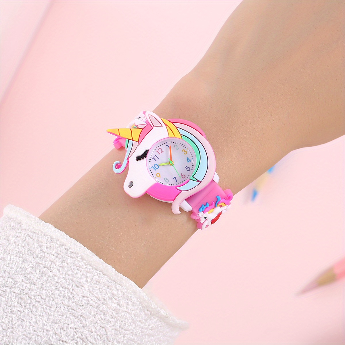 cute childrens silicone cartoon watch gift for kids details 7