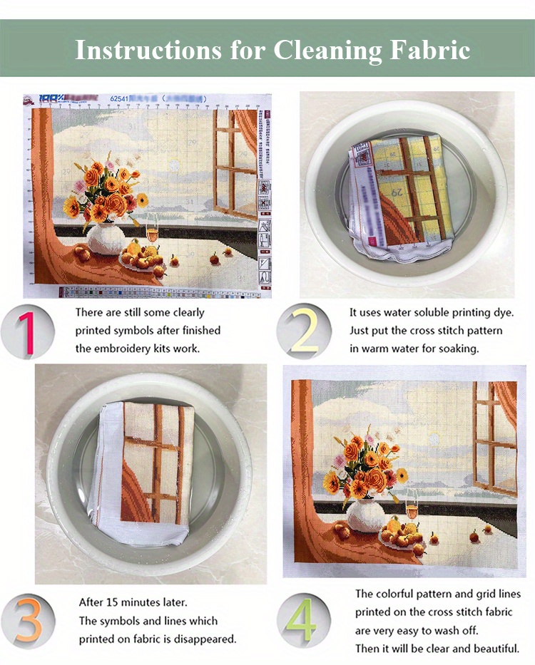 ชุดเริ่มต้นการเย็บประกอบด้วยแพทเทิร์นการเย็บกาแฟและดอกกุหลาบแบบต Cross Stitch Kit, 11CT Stamped Embroidery Starter Set พร้อมด้วยด้ายหลายเส้น, ผ้าที่พริ้มลายไว้ล่วงหน้าสำหรับผู้เริ่มต้น, ผ้าสีขาว, ดีไซน์ที่ใช้ได้ทั้งปี รายละเอียด 8