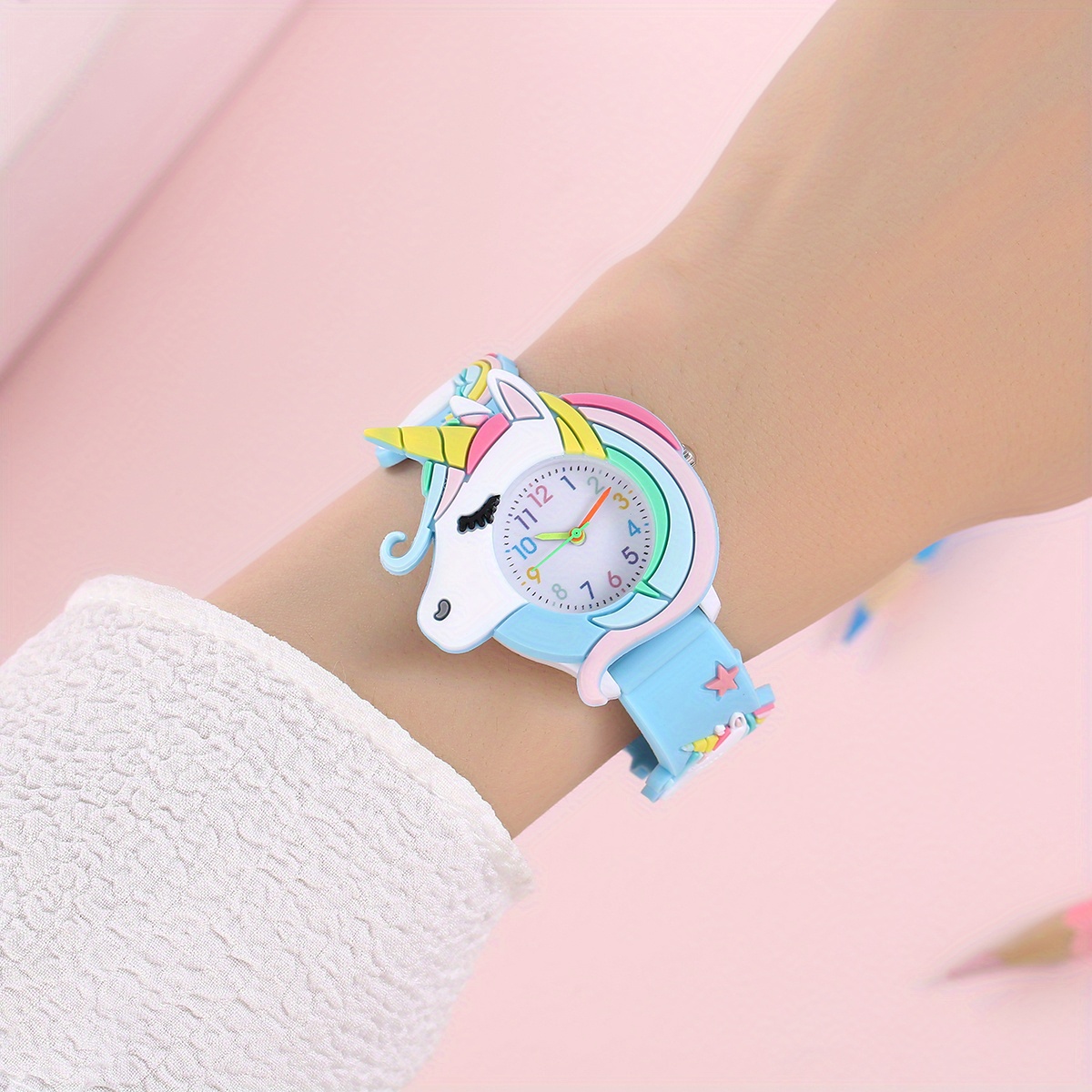 cute childrens silicone cartoon watch gift for kids details 3