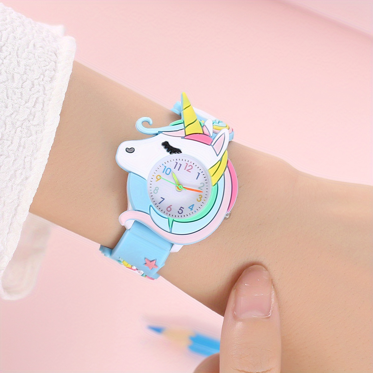 cute childrens silicone cartoon watch gift for kids details 4