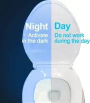 pmmj toilet night light motion sensor activated led lamp fun 8 16colors changing bathroom nightlight add on toilet bowl seat battery not included for retailers small business owners details 6