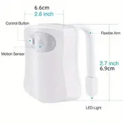 pmmj toilet night light motion sensor activated led lamp fun 8 16colors changing bathroom nightlight add on toilet bowl seat battery not included for retailers small business owners details 1