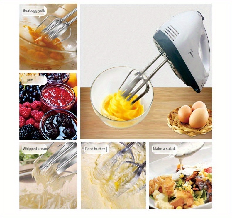   handheld electric mixer for baking cooking and desserts small whisk for   cream and mixing dough kitchen appliance with auxiliary bowl whisk details 3