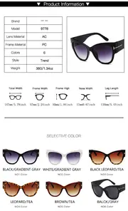 retro cat eye sunglasses outdoor driving sunshade decoration oversize glasses details 5