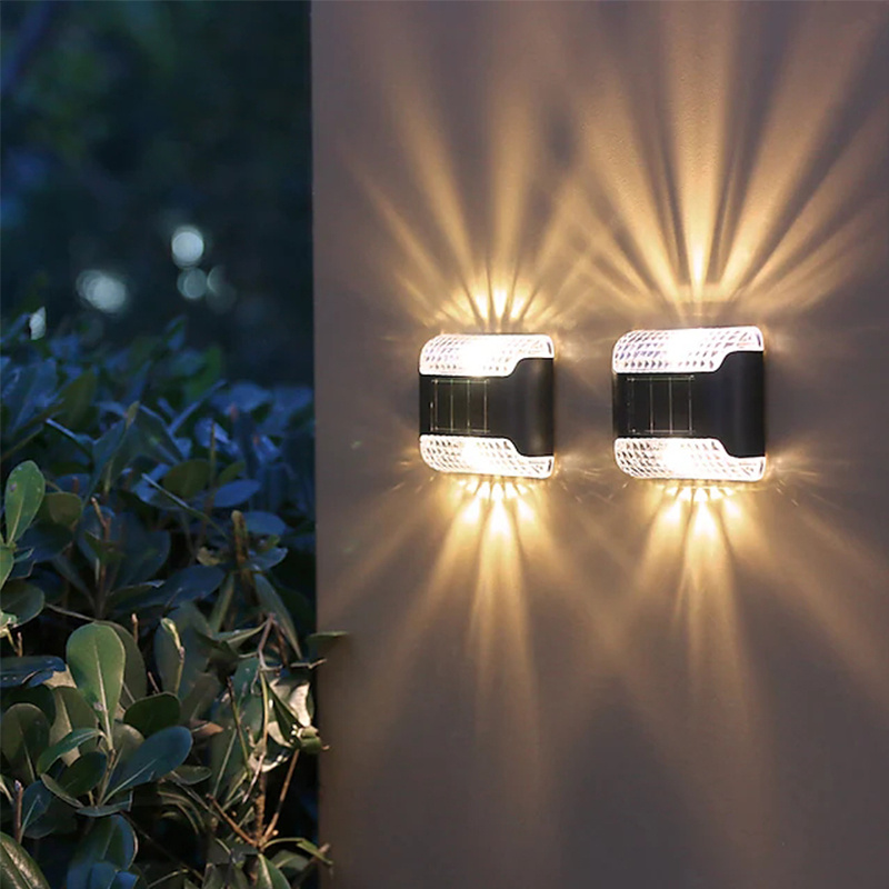 light up your outdoor space instantly with these 2pcs solar up down wall lights details 2