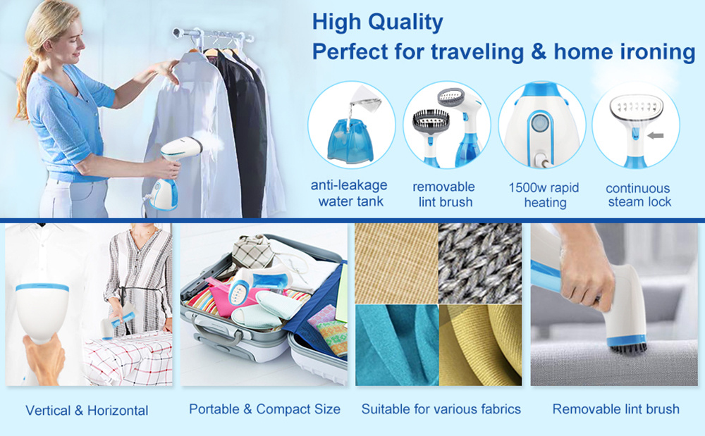 for clothes, steam iron garment steamer handheld fabric 1100w travel vertical 280ml mini portable home travelling for clothes ironing details 11