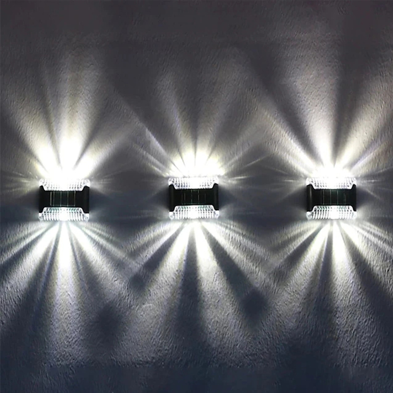 light up your outdoor space instantly with these 2pcs solar up down wall lights details 1